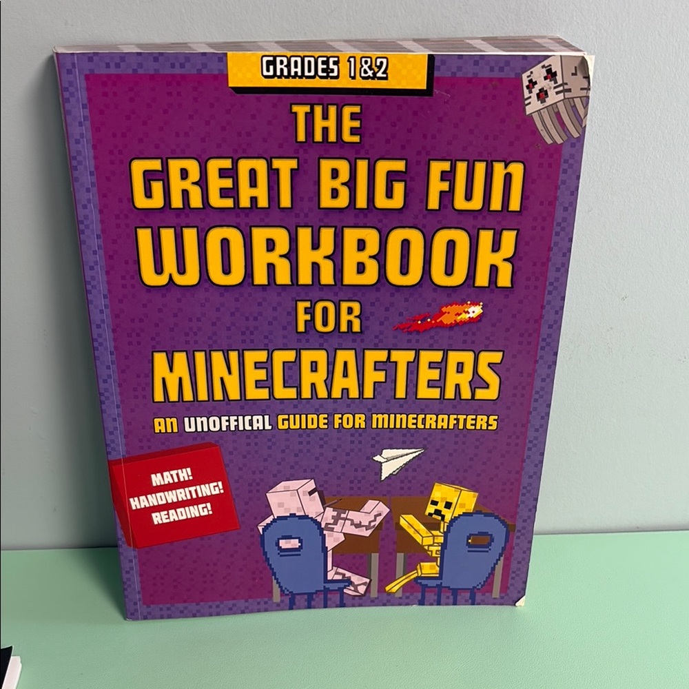 The Great Big Fun Workbook for Minecrafters, Math Handwriting & Reading Workbook